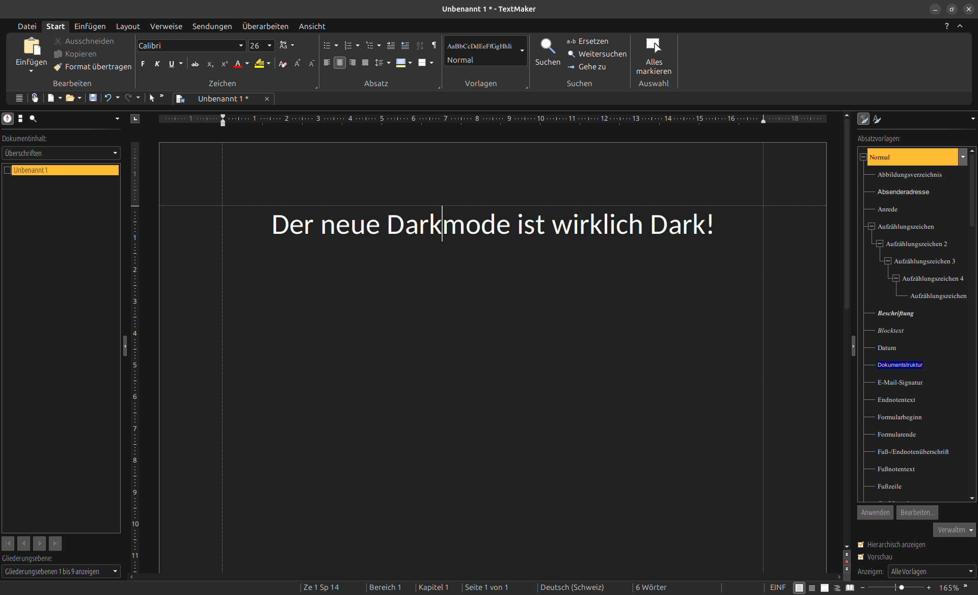 Bildschirmfoto von Textmaker
