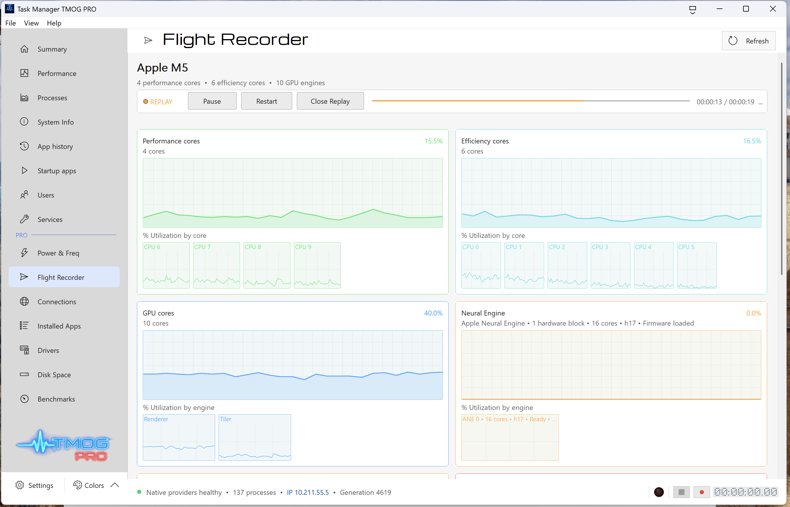 FlightRecorder in TMOG Task Manager