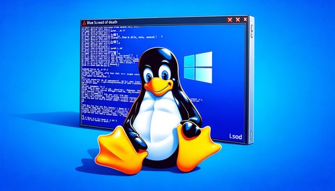 When Linux sees blue: A Windows classic gone astray